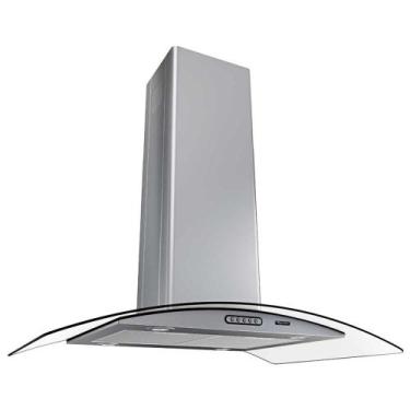 Imagem de Coifa Terim Ilha - Teto Vidro Curvo Inox 75 Cm, Inox, 220V