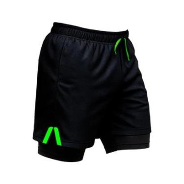 Imagem de Short Masculino Térmico 2 em 1 com Bolso Interno e Ajuste Confortável-Masculino