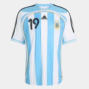 Imagem de Camisa Seleção Argentina Home 2006 Messi Nº19 Adidas Masculina-Masculino