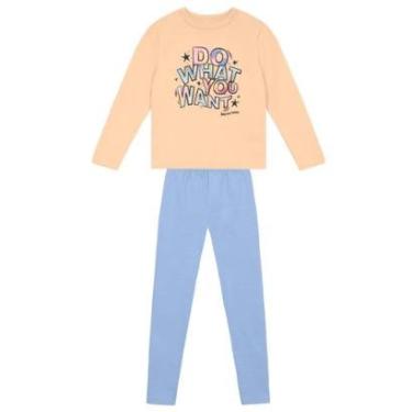 Imagem de Conjunto infantil menina em moletom peluciado Brandili-Feminino