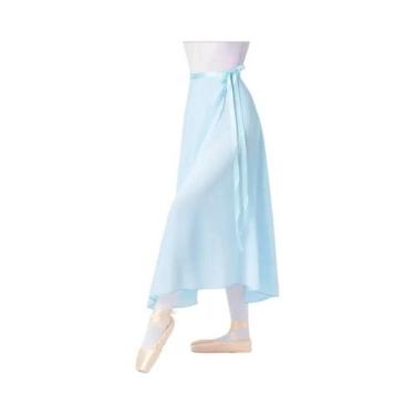 Imagem de Saia De Ballet Longa Em Chiffon Preto Para Mulheres, Ajustável Com Laç
