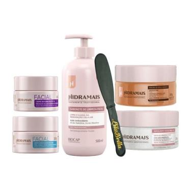 Imagem de Kit Facial Dia/Noite+Sabonete+Esfoliante+Mascara Argila Hidramais