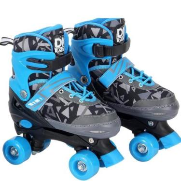 Imagem de Patins roller ajustavel cadarc azul tam 34 ao 37 - dm toys