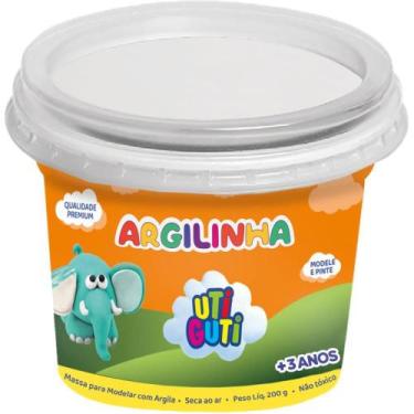 Imagem de Massa para Modelar Utiguti Argilinha Branca 200G
