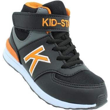 Imagem de Tênis Infantil Cano Alto KidStar Masculino Bota Botinha, Preto, 29, Me