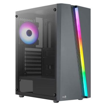 Imagem de Gabinete Gamer ATX Aerocool Blade V1, Lateral em Vidro, 4x Fans RGB, U