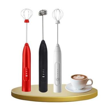 Imagem de Mini Mixer Misturador Bebidas Ovos Portátil Elétrico Bateria - UNIQUEM