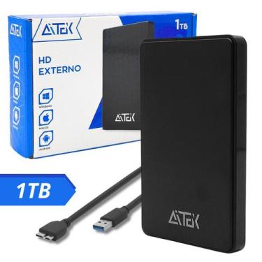 Imagem de Hd Externo 1TB Usb 3.0 3.1, Portátil, Plug Play Compatível com Múltipl