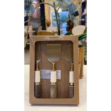 Imagem de Conjunto de Talheres para Queijo 3 Pecas Garbo Opal Wood - Copa&Cia