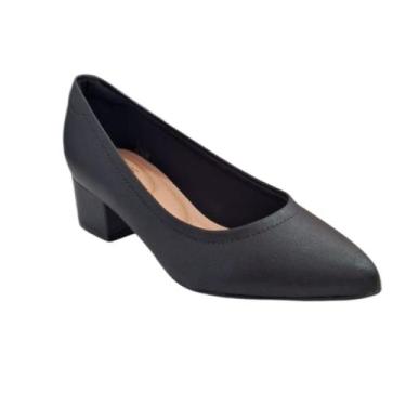 Imagem de Sapato Fem. Scarpin Bico Fino Salto Grosso Modare 7340123, Preto, 37