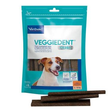 Imagem de Virbac Veggiedent Fresh Tiras Mastigáveis Cães de 5 á 10kg