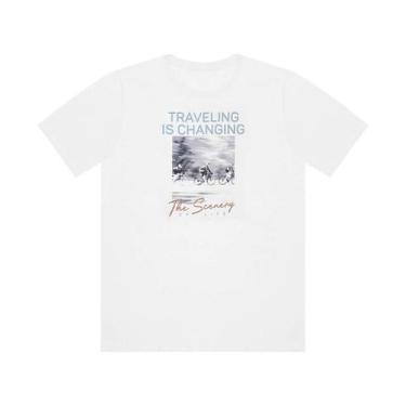 Imagem de Camiseta Masculina Florida Rovitex Confortável, Branco, P