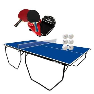 Imagem de MESA PING PONG MDF 15mm 1009 KLOPF + Kit 2 Raquete 6 Bolinhas c/ Estoj