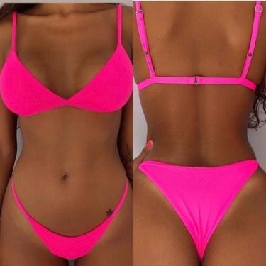 Imagem de Biquíni Basic Básico Verão 2019 E 2020 Sexy Pequeno - Geral, M, Rosa, 