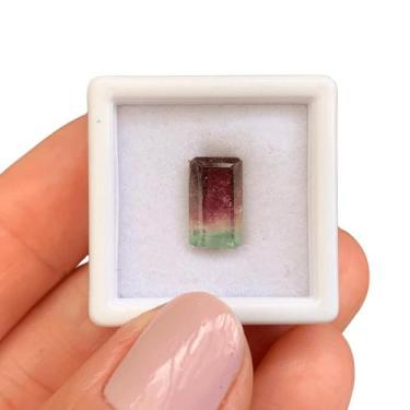 Imagem de Turmalina Bicolor Melância Baguete Retangular 2,71ct - ENE2ESE