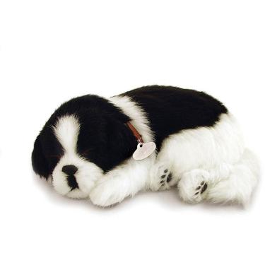 Imagem de Brinquedo Pet Interativo Filhote Cachorro Border Collie de Pelúcia com Simulação de Respiração Imex