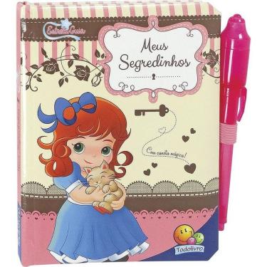 Imagem de Diário Todolivro Meus Segredinhos Compacto 13x15CM 28 Páginas com Caneta Mágica com Luz Especial