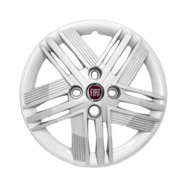 Imagem de Calota Aro 14 Fiat Mobi Argo 2026 (Prata) Emblema Fiat - GRID, Fiat Ve