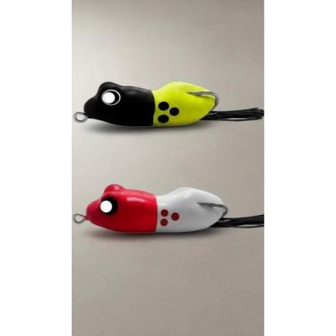 Imagem de Kit 2 Iscas Artificiais Frog + Chicotes Aço Pesca - Congratulations St