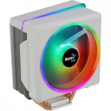 Imagem de Cooler CPU Cylon4f com LED RGB Endereçável HCTT 4 Heatpipes 145W Branco Aerocool