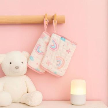 Imagem de Toalha Fraldinha de Boca Bebe Soft 100% Algodão Chupeta Absorvente Pre