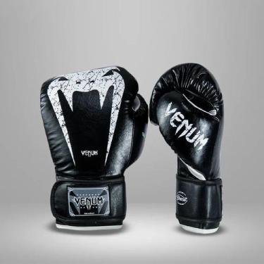 Imagem de Luvas de Boxe Muay Thai MMA Venum Giant Brasil Preta, Preto, 14 Oz, Un