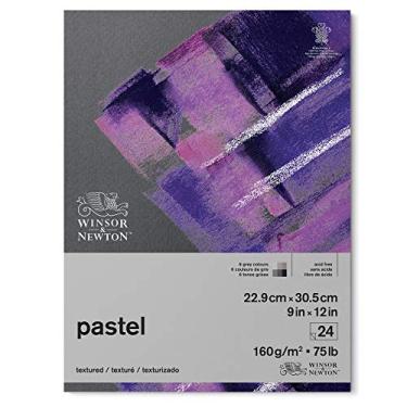Imagem de Winsor & Newton Bloco de papel pastel profissional, 22,86 cm x 30,48 cm, 24 folhas, 160 g/m², tons de cinza