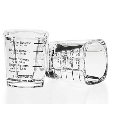 Imagem de Copos de shot copo medidor expresso shot vidro líquido vidro pesado copo de vinho 2 pacotes 26 medida incremental 1oz, 6 Tsp, 2 Tbs, 30 ml por BCnmviku, BC01- 2 pack