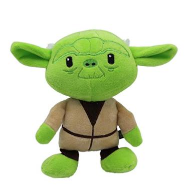Imagem de Star Wars Brinquedo de pelúcia para animais de estimação Yoda - Brinquedos de mastigar barulhentos médios para todos os cães - Licenciado oficialmente, 15 cm