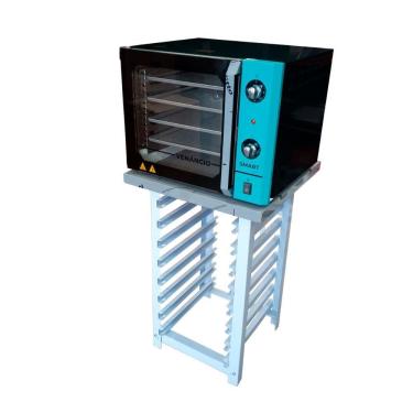 Imagem de KIT - Forno Turbo Convector Smart Basic. Preto e Turquesa FCSB4E 220v + Bancada Mes-004 - Venâncio