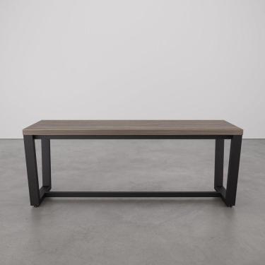 Imagem de Banco 2 Lugares 120cm Estilo Industrial Concept CabeCasa MadeiraMadeira Ameixa Negra/Preto