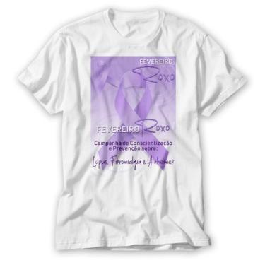 Imagem de Camiseta Mês Fevereiro Roxo Prevenção Sobre Lúpus Alzheimer - Vidape