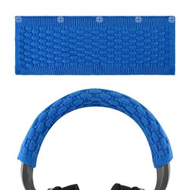 Imagem de Geekria Capa de tecido de malha compatível com fones de ouvido Sony WH-1000XM6/XM5/XM4, protetor de almofada de cabeça, peça de reparo, fácil instalação DIY (azul oceano)