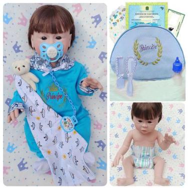 Boneca Bebê Reborn Menino Baby Dolls Em Vinil 45cm em Promoção é no Buscapé