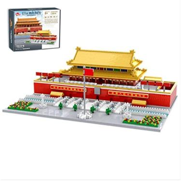 Imagem de Brinquedos para crianças de blocos de construção da Praça Tiananmen, 4.720 blocos de mini-diamantes para adultos, conjuntos arquitetônicos de role-playing para palácios ou castelos