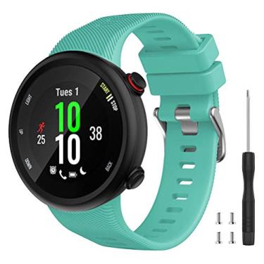 Imagem de Watbro Compatível com a pulseira Garmin Forerunner 45, pulseira de relógio esportiva de silicone macio, pulseira de fitness, pulseira para relógio inteligente Garmin Forerunner 45., Teal