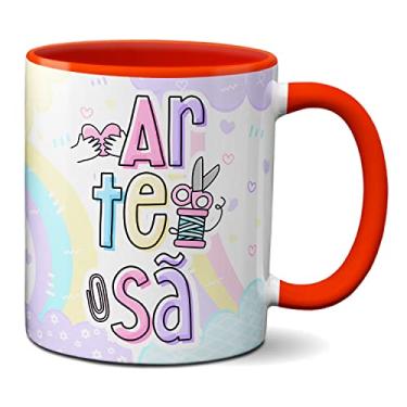 Imagem de Caneca Artesã Profissão Artesanato Presente Criativo Fofo (Vermelha)
