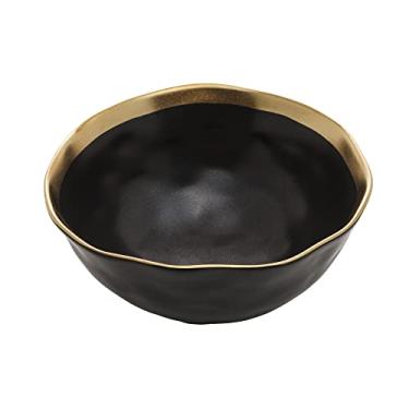 Imagem de BOWL DE PORCELANA PRETO E DOURADO DUBAI 15x6cm