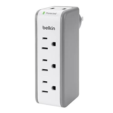 Imagem de Belkin SurgePlus USB Swivel Surge Protector and Charger (Power strip with 3 AC Outlets, 2 USB Ports 2.1 AMP/10 Watt) and rotating plug