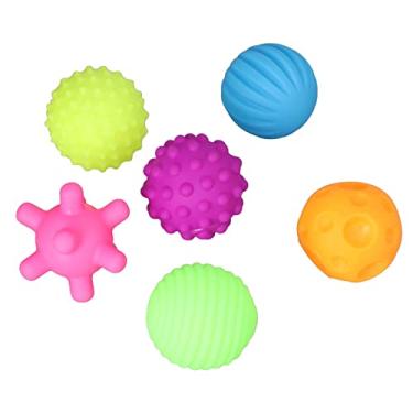 Imagem de Naroote Conjunto de 6 bolas multicoloridas e texturizadas. Bola sensorial para bebês ma...