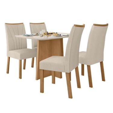 Imagem de Conjunto De Mesa Lopas Celebrare 120X80cm Com 4 Cadeiras Apogeu - Amên