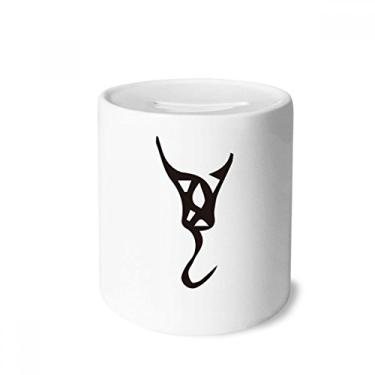 Imagem de DIYthinker Inscrição óssea chinesa sobrenome personagem Wan caixa de dinheiro caixa de cerâmica porta-moedas presente de cofrinho