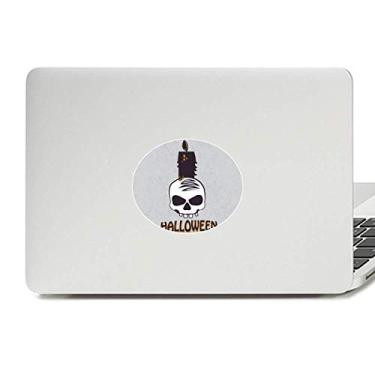 Imagem de Velas de Halloween, caveira, bruxa de vinil, emblema, adesivo, notebook, decalque