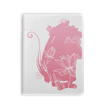 Imagem de Caderno de flores de flor de lótus para caderno diário capa macia