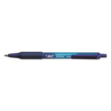 Imagem de BIC Caneta esferográfica retrátil macia SCSM11BE, tinta azul, 1 mm, média, dúzia