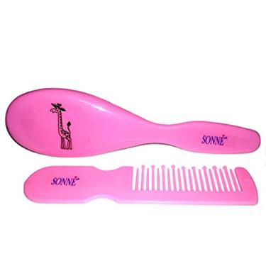 Imagem de Sonne Kit Pente E Escova Para Bebê Girafa Rosa
