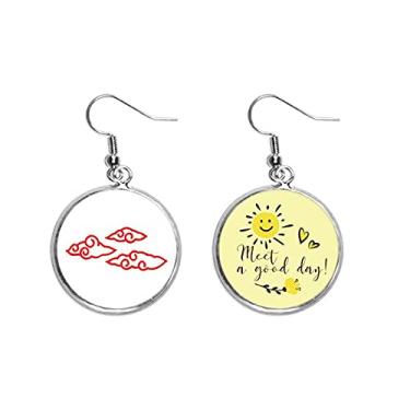 Imagem de Clouds Flowers Imply Country Ear Drop Sun Flower Brinco Joias Fashion