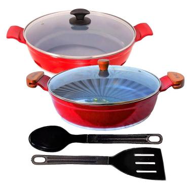 Imagem de Jogo Frigideiras Antiaderente em Cerâmica AAeAM 30cm T02 N12