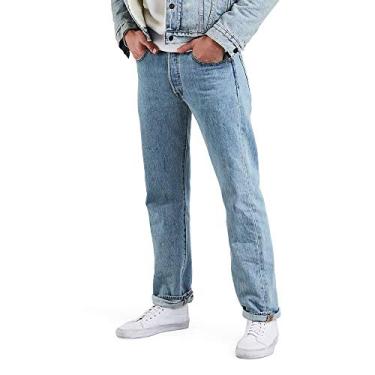 Imagem de Levi's Jeans masculino 501 Original Fit (também disponível em tamanhos grandes e altos), Lavagem em pedra leve., 32W / 34L