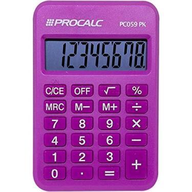 Imagem de Calculadora, Procalc, 8 Dígitos, Rosa, PC059PK